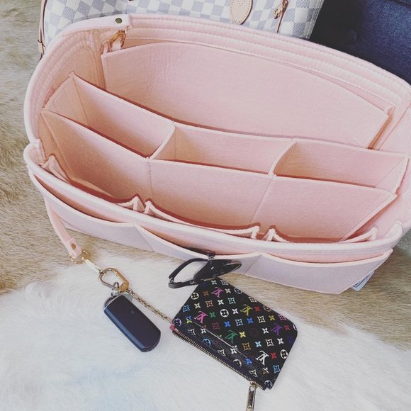 BACK IN! 🙀😻LV Neverfull MM Purse Organizer Rose Ballerine - Picture 3 of 15
